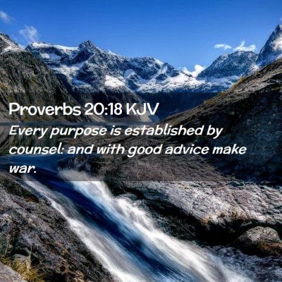 Proverbs 20:18 KJV Free Bible Images