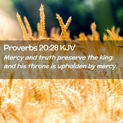 Proverbs 20:28 KJV Free Bible Images