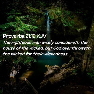 Proverbs 21:12 KJV Free Bible Images