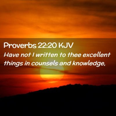 Proverbs 22:20 KJV Free Bible Images