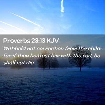 Proverbs 23:13 KJV Free Bible Images