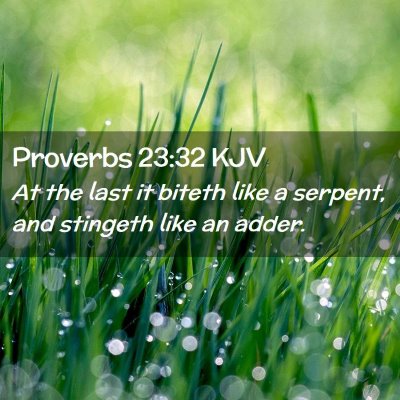 Proverbs 23:32 KJV Free Bible Images