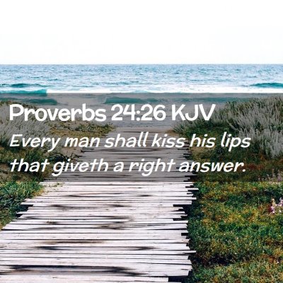 Proverbs 24:26 KJV Free Bible Images