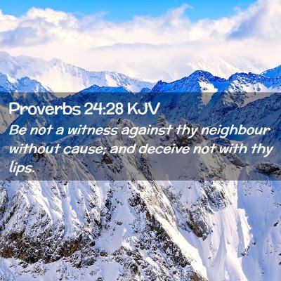 Proverbs 24:28 KJV Free Bible Images