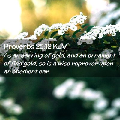 Proverbs 25:12 KJV Free Bible Images