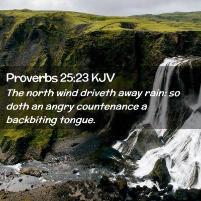 Proverbs 25:23 KJV Free Bible Images