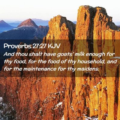 Proverbs 27:27 KJV Free Bible Images