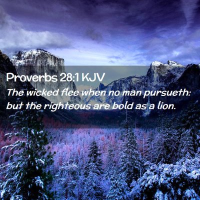 Proverbs 28:1 KJV Free Bible Images