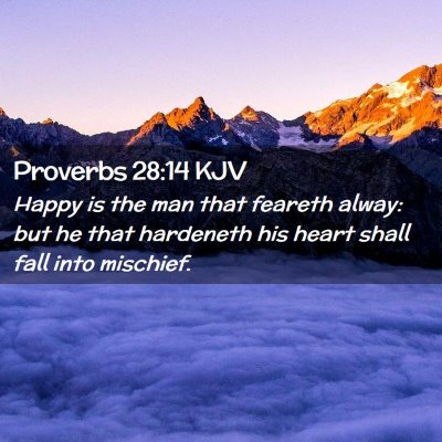 Proverbs 28:14 KJV Free Bible Images