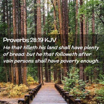 Proverbs 28:19 KJV Free Bible Images