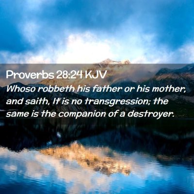 Proverbs 28:24 KJV Free Bible Images