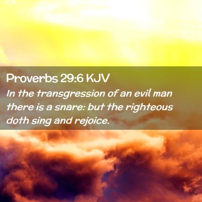 Proverbs 29:6 KJV Free Bible Images