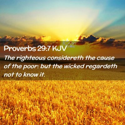 Proverbs 29:7 KJV Free Bible Images