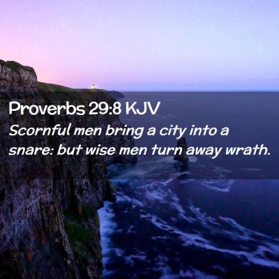 Proverbs 29:8 KJV Free Bible Images