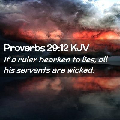 Proverbs 29:12 KJV Free Bible Images