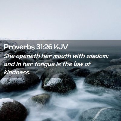 Proverbs 31:26 KJV Free Bible Images