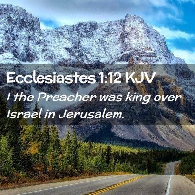 Ecclesiastes 1:12 KJV Free Bible Images