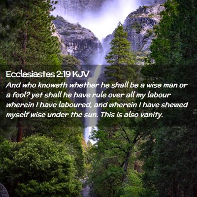 Ecclesiastes 2:19 KJV Free Bible Images