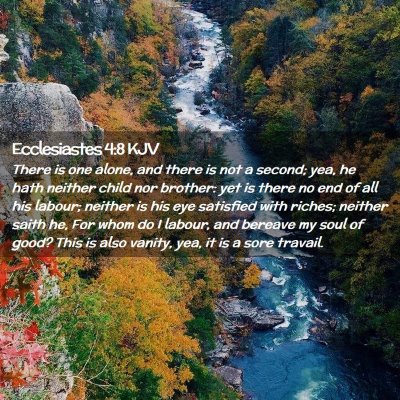 Ecclesiastes 4:8 KJV Free Bible Images