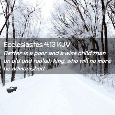 Ecclesiastes 4:13 KJV Free Bible Images