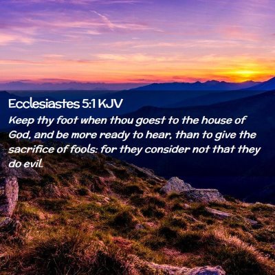 Ecclesiastes 5:1 KJV Free Bible Images