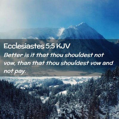 Ecclesiastes 5:5 KJV Free Bible Images