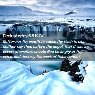 Ecclesiastes 5:6 KJV Free Bible Images