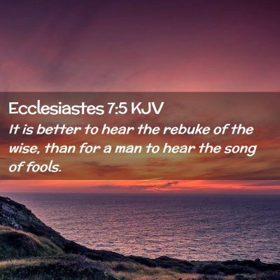 Ecclesiastes 7:5 KJV Free Bible Images