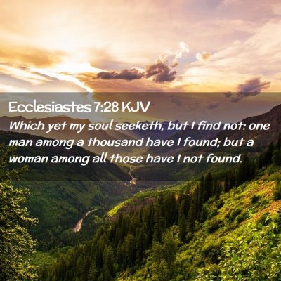 Ecclesiastes 7:28 KJV Free Bible Images