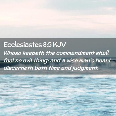 Ecclesiastes 8:5 KJV Free Bible Images