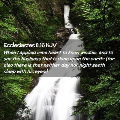 Ecclesiastes 8:16 KJV Free Bible Images