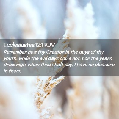 Ecclesiastes 12:1 KJV Free Bible Images