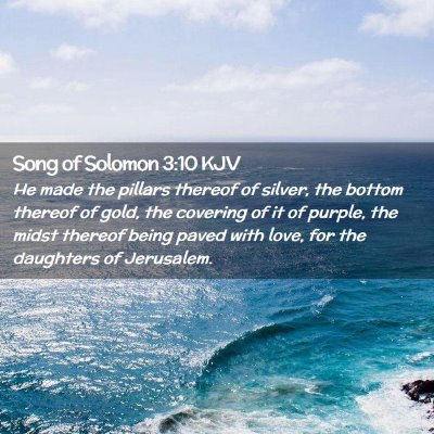 Song of Solomon 3:10 KJV Free Bible Images