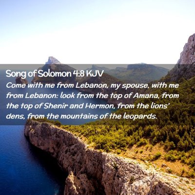 Song of Solomon 4:8 KJV Free Bible Images