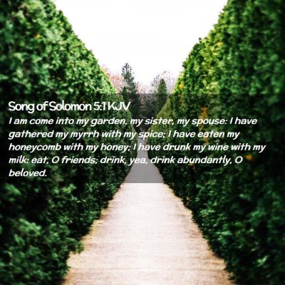 Song of Solomon 5:1 KJV Free Bible Images