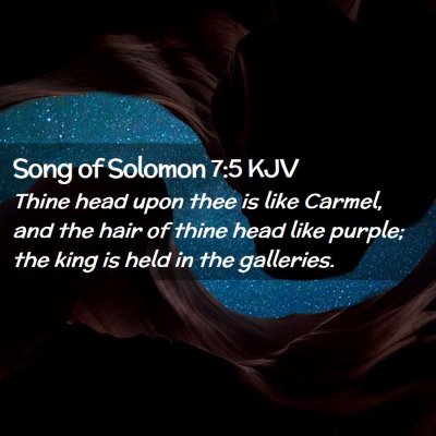 Song of Solomon 7:5 KJV Free Bible Images