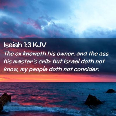 Isaiah 1:3 KJV Free Bible Images