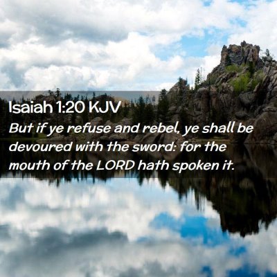 Isaiah 1:20 KJV Free Bible Images