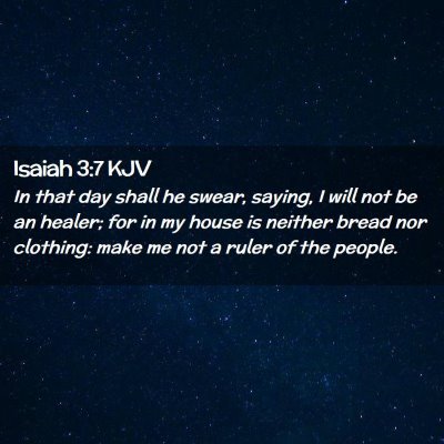 Isaiah 3:7 KJV Free Bible Images