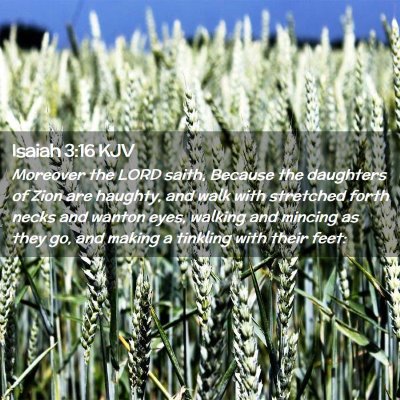 Isaiah 3:16 KJV Free Bible Images