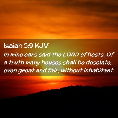 Isaiah 5:9 KJV Free Bible Images