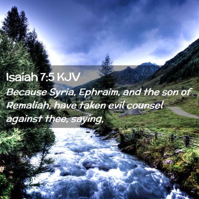 Isaiah 7:5 KJV Free Bible Images