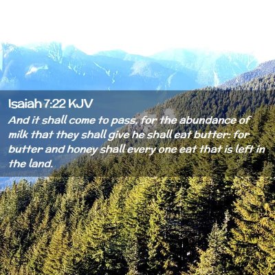 Isaiah 7:22 KJV Free Bible Images