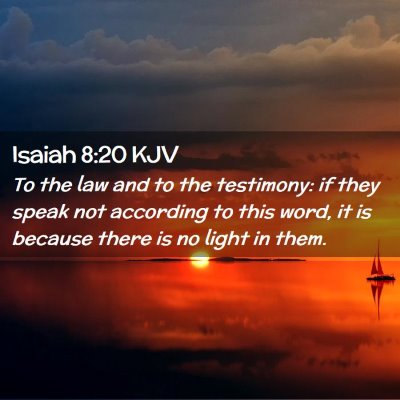 Isaiah 8:20 KJV Free Bible Images