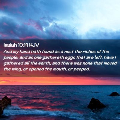 Isaiah 10:14 KJV Free Bible Images