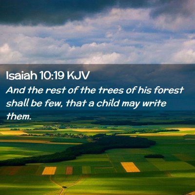 Isaiah 10:19 KJV Free Bible Images