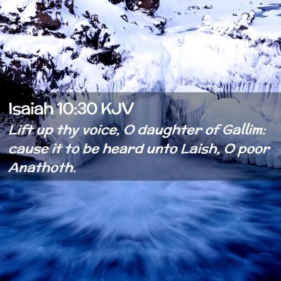 Isaiah 10:30 KJV Free Bible Images