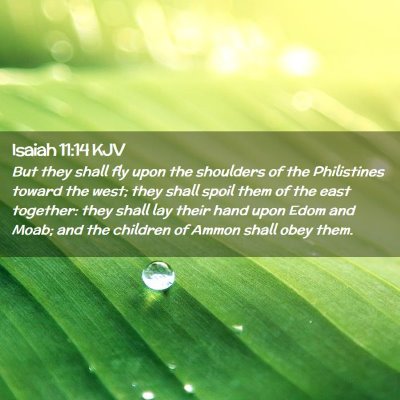 Isaiah 11:14 KJV Free Bible Images