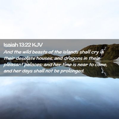 Isaiah 13:22 KJV Free Bible Images