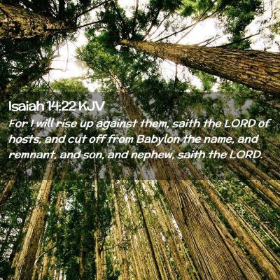 Isaiah 14:22 KJV Free Bible Images